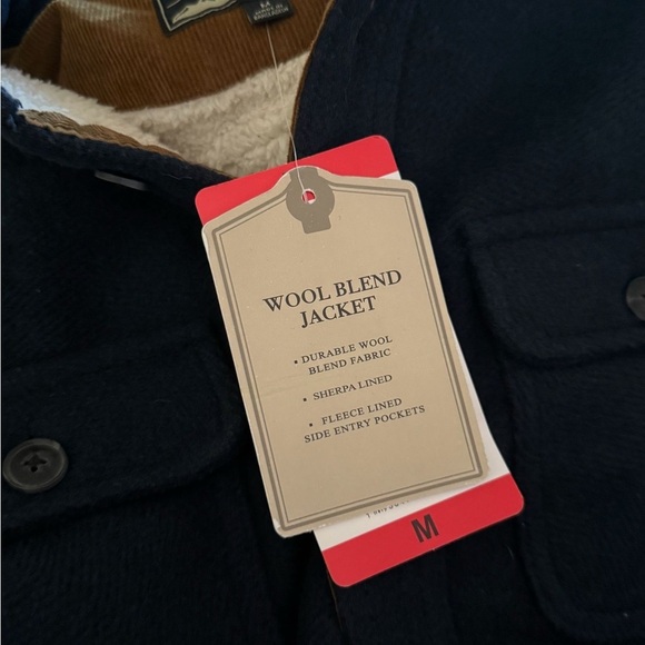 Jachs Men's Dark Blue Wool blend Shirt Jacket Size M - Picture 10 of 10